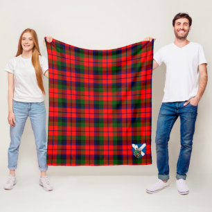 Scotts MacNaughton Red Tartan Plaid Fleece Blanket