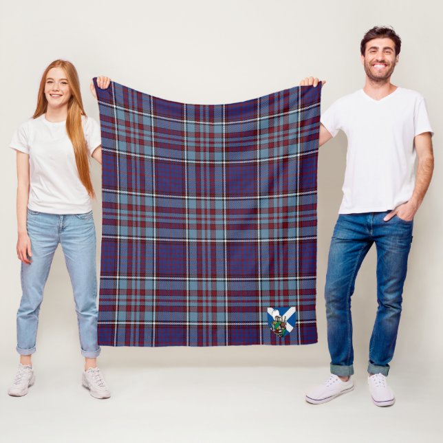 Scotts RCAF Tartan Plaid Fleece Blanket (In Situ)