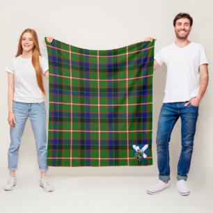 Scotts Reid Green Tartan Plaid Fleece Blanket