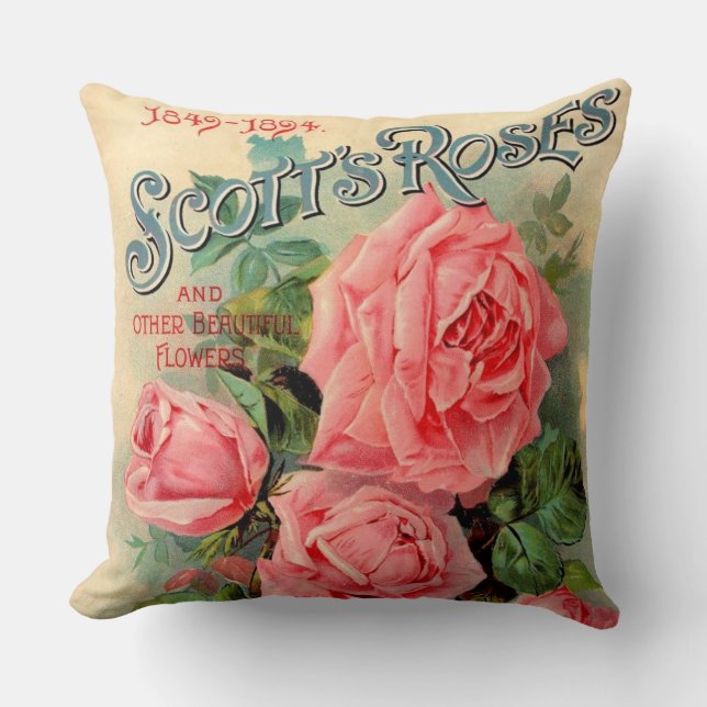 Scotts Roses Advertisement Cushion (Front)