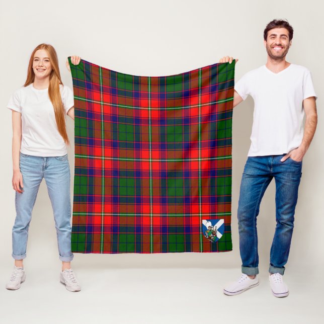 Scotts Roxburgh DistrictTartan Plaid Fleece Blanket (In Situ)