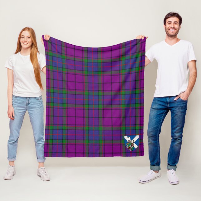 Scotts Wardlaw Tartan Plaid Fleece Blanket (In Situ)