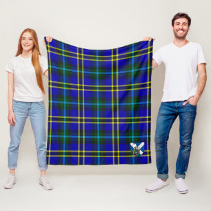 Scotts Weir Modern Tartan Plaid Fleece Blanket