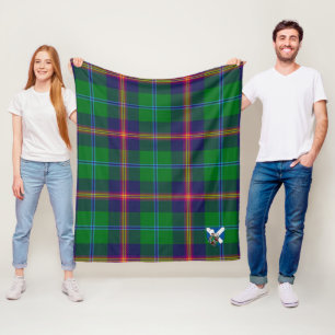 Scotts Young Modern Tartan Plaid Fleece Blanket