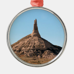 Scottsbluff Nebraska Chimney Rock Spire Metal Tree Decoration