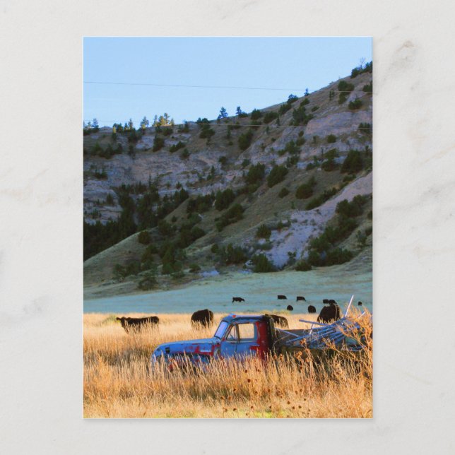 Scottsbluff Nebraska Farming Harvest Fall Sunset Postcard (Front)
