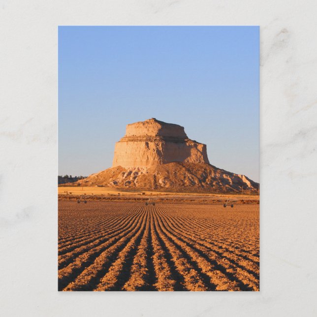 Scottsbluff Nebraska Farming Harvest Fall Sunset Postcard (Front)