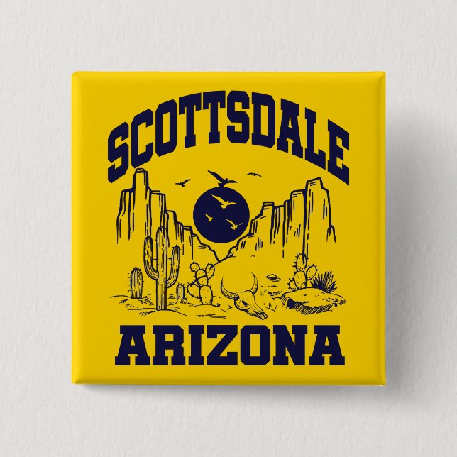 Scottsdale,Arizona 15 Cm Square Badge (Front)