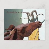 Scottsdale Arizona Arts District PostCard Photo AZ
