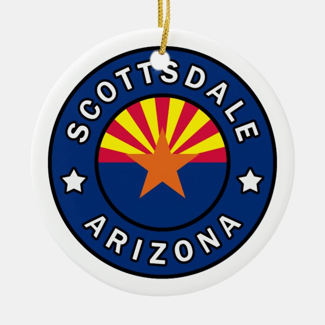Scottsdale Arizona Ceramic Tree Decoration (Front)