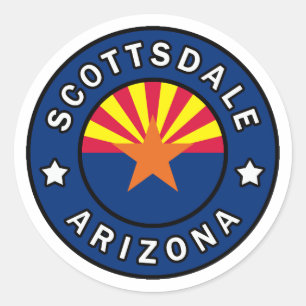 Scottsdale Arizona Classic Round Sticker