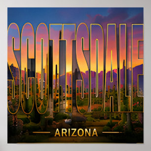 Scottsdale Arizona Desert Travel Vacation Memories Poster