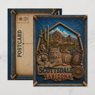 Scottsdale Arizona Postcard Vintage Travel