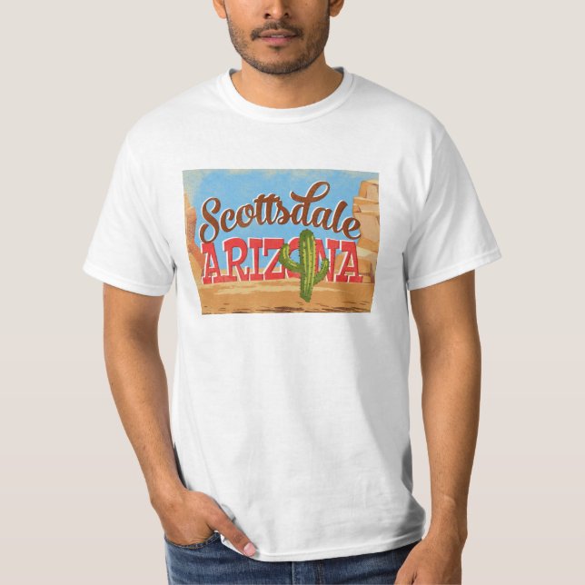 Scottsdale Arizona Vintage Travel T-Shirt (Front)