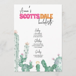 Scottsdale Bachelorette Itinerary Programme