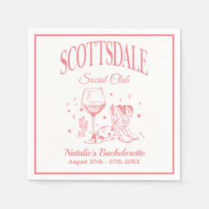 Scottsdale Bachelorette Party Vintage Paper Napkin