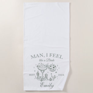 Scottsdale Bachelorette Retro Modern Beach Towel