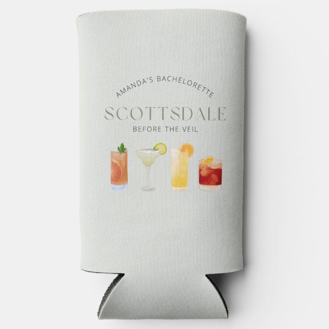Scottsdale Before the Veil Bachelorette Party Seltzer Can Cooler (Front)