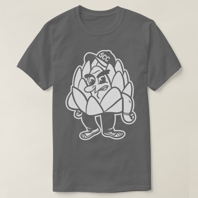 Scottsdale Community College Artichokes Simple Whi T-Shirt (Design Front)