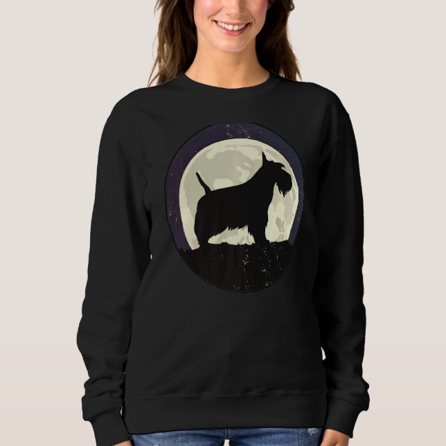 Scotty Dog Aberdeen Terrier Retro Sweatshirt (Front)