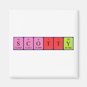 Scotty periodic table name magnet
