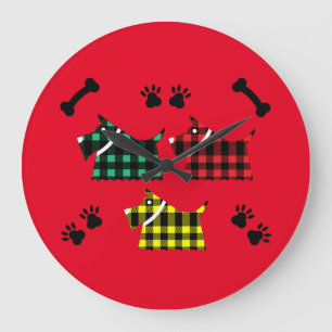 Scotty Terrier Dogs Cute Funny Terriers Breeds Thr Large Clock