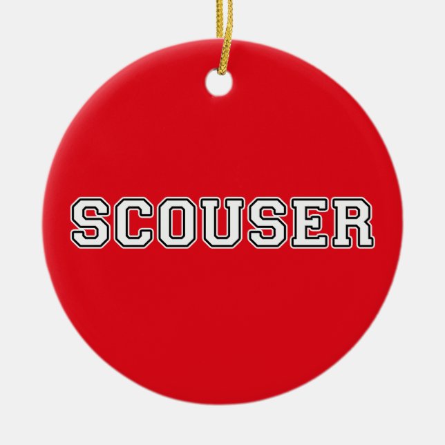 Scouser Ceramic Tree Decoration (Front)