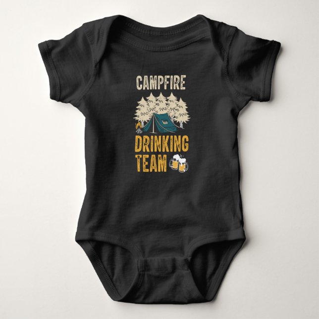 Scout Beer Drinking Fun Camping Party Joke Baby Bodysuit (Front)