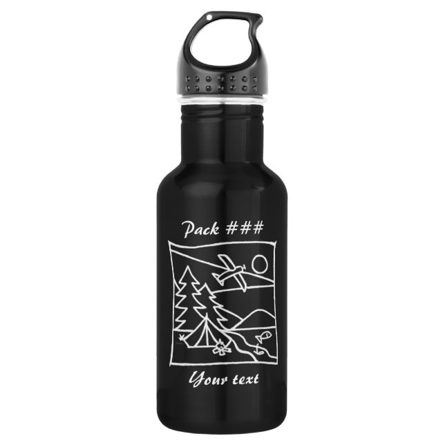 scout camping nature art 532 ml water bottle (Front)