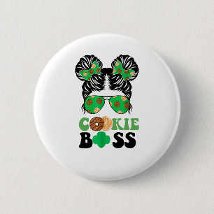 Scout Cookie Boss Girls Kidlife Messy Bun Sunglass 6 Cm Round Badge