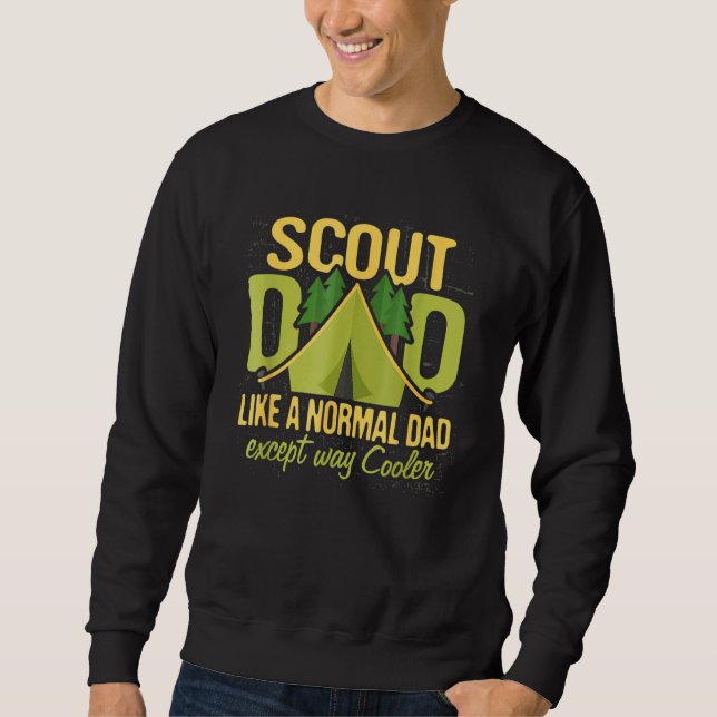 Scout Dad Cub Leader Boy Camping Scouting Troop Sweatshirt (Front)