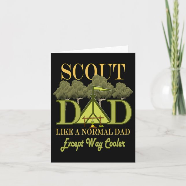 Scout Dad Leader Camping Scouting For Men Fathers  Card (Front)