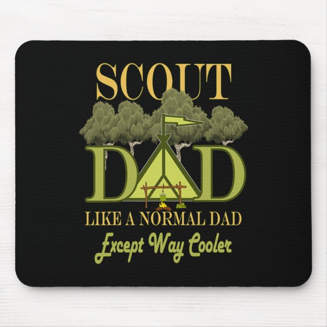 Scout Dad Leader Camping Scouting For Men Fathers  Mouse Pad (Front)