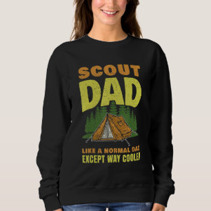 Scout Dad Life Scouting Hiking Happy Camper Camp Sweatshirt