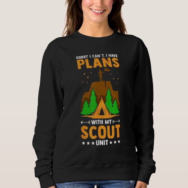 Scout Leader Camping Tent Cub Scouting Sweatshirt (Front)