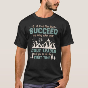   Scout Leader   Cub Camping Boy Hiking Scouting T-Shirt