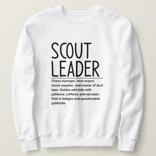 Scout leader sweatshirt (Design Front)