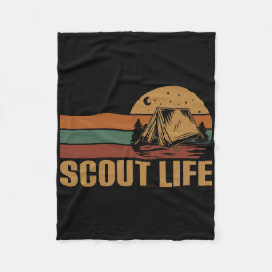 Scout Life Camping Leader Hiking Outdoor Scouting Fleece Blanket