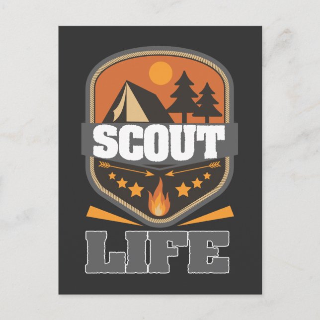 Scout Life Camping Scouting Leader Forest Adventur Postcard (Front)