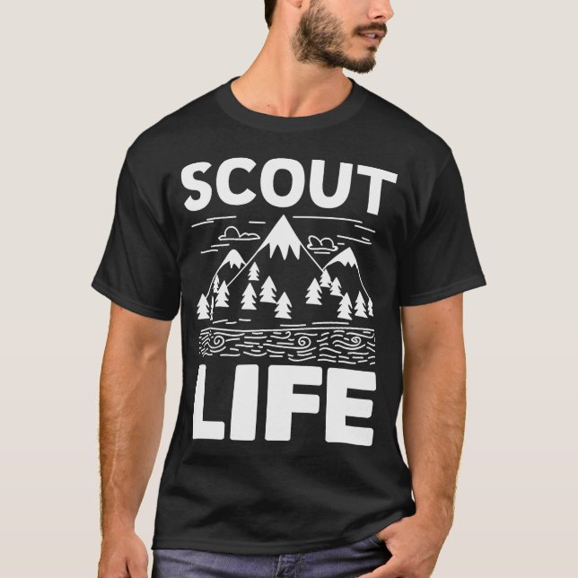 Scout Life Scouting Camping Adventure Gift T-Shirt (Front)