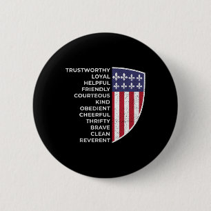 Scout Life Scouting Flag Lovers Hiking Happy Campe 6 Cm Round Badge