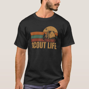 Scout Life Tent Moon Woods Camping & Hiking T-Shirt