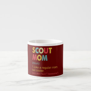 Scout Mum Definition Vintage Funny Scout Mum For Espresso Cup