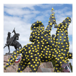 Scout statue Buffalo Bill honour 100 years Cody WY Photo Print