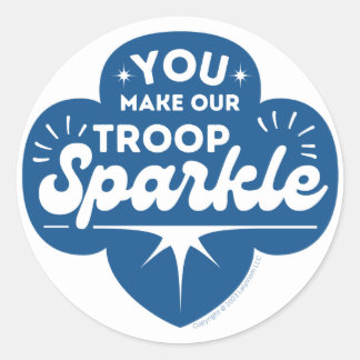 Scout You make our Troop Sparkle Classic Round Sticker