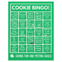 Scouting - Cookie Booth Bingo on Letterhead