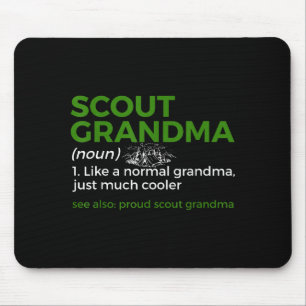 Scouting Funny Scout Grandma Definition Proud Scou Mouse Pad