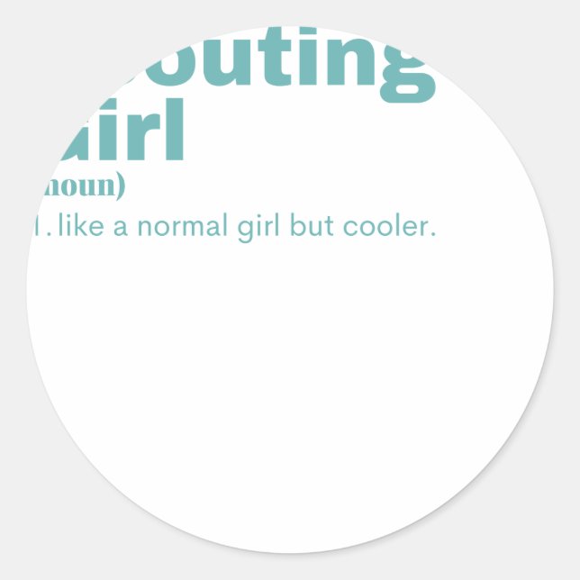 Scouting Girl - Scouting Classic Round Sticker (Front)