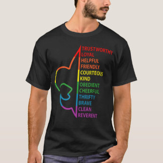 Scouting Law Scouting Camping Rainbow T-Shirt