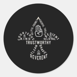Scouting Law Scouting Outdoor Classic Round Sticker